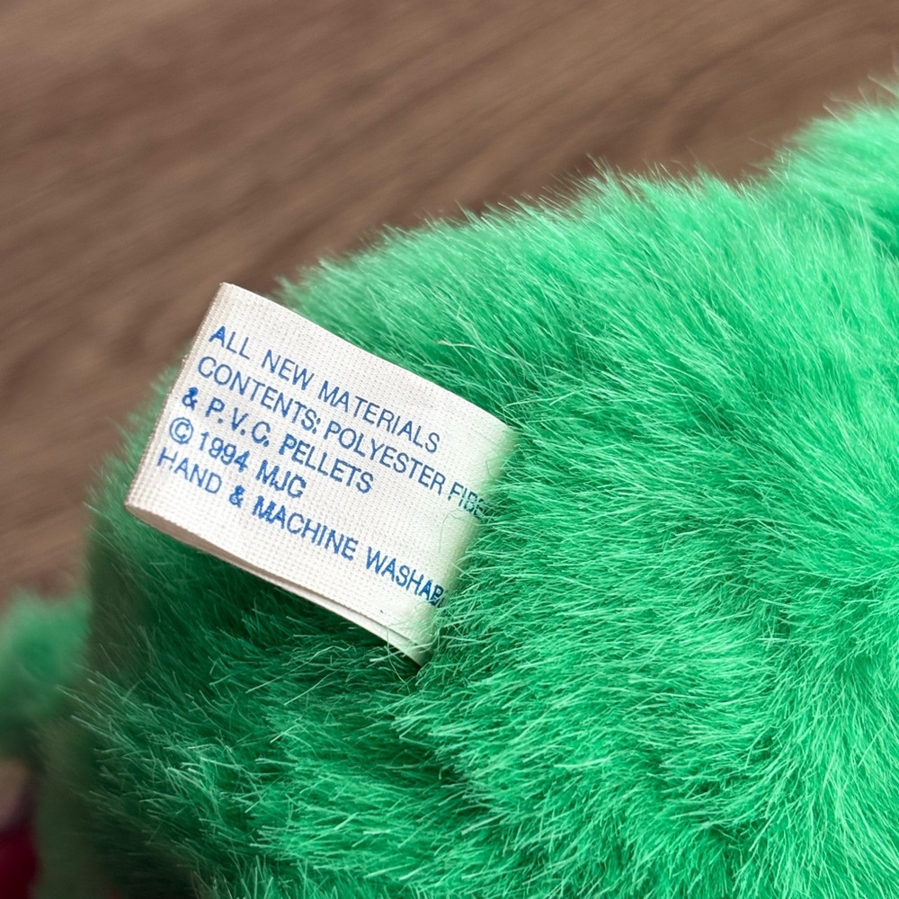 Puffkins Plush JINGLES Green Bear CandyCane #6670 SWIBCO Birthdate Tag Errors - Picture 5 of 7